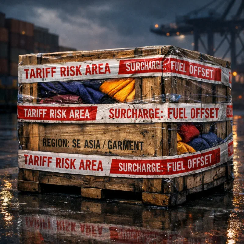 Conceptual illustration of garment supply chain risk